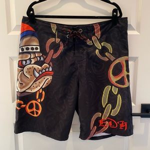 Ed Hardy Swimtrunk, Size 38